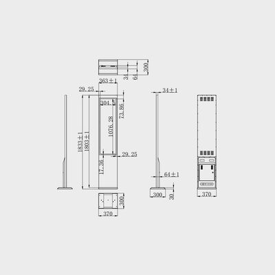 43.9 इंच बार टाइप टीएफटी डिस्प्ले विज्ञापन मशीन वर्टिकल स्क्रीन इनडोर एंड आउटडोर एप्लिकेशन