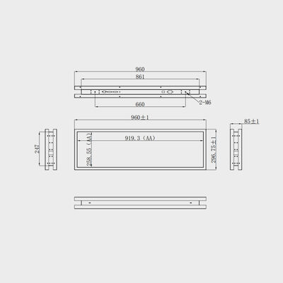 37.6 Inch Bar Type Display Dual-sided Screen Bus Station Application Outdoor Solution
